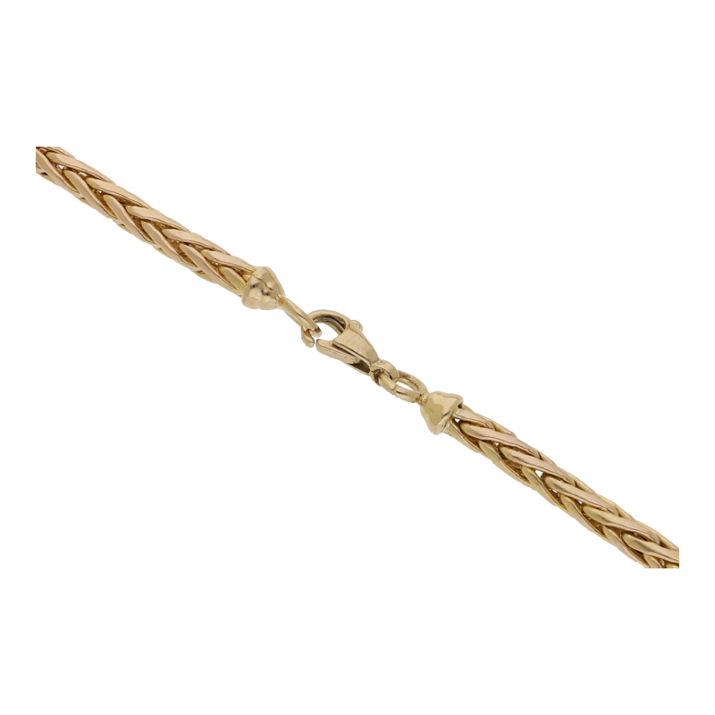 Zopfkette im Verlauf 45 cm Länge 585/ 14 K Gold