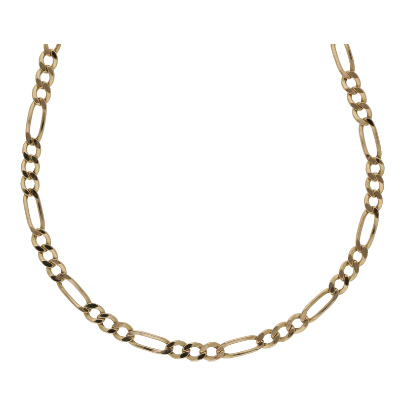 Halskette 585/14 K Gelbgold Figarokette Breite 4,0 mm Länge 50 cm