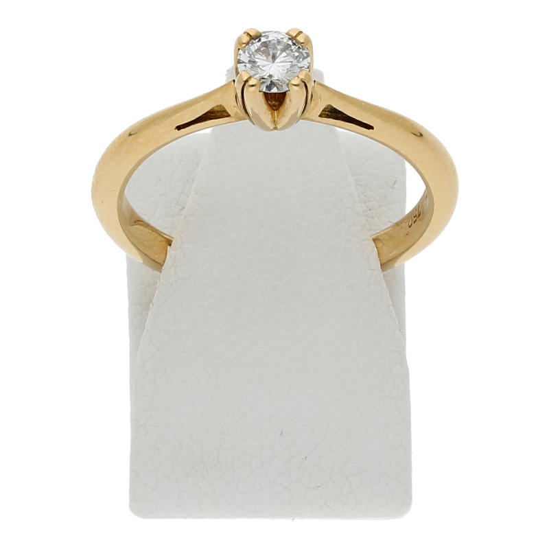 Verlobungsring Solitär Gold 750/18K 2,2 x 4,5 mm