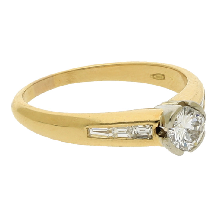 Brillantring 18K/750 Expertise ca. 2500 Euro