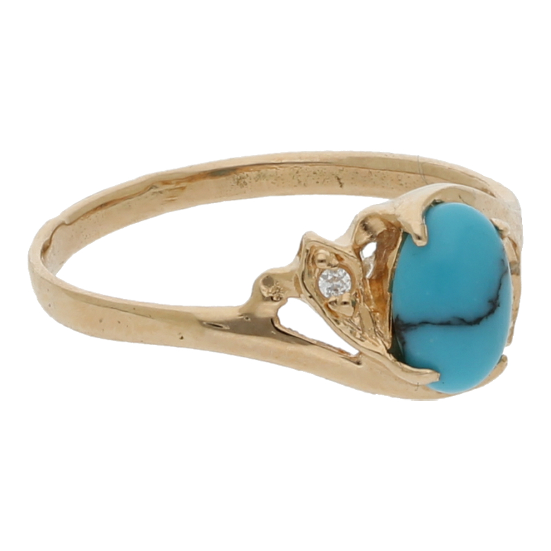 Türkis Ring 583/ Gold