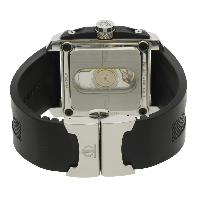 Baume & Mercier Hampton XL Magnum Automatik 65590 Dual Time Großdatum 37 mm Originalbox