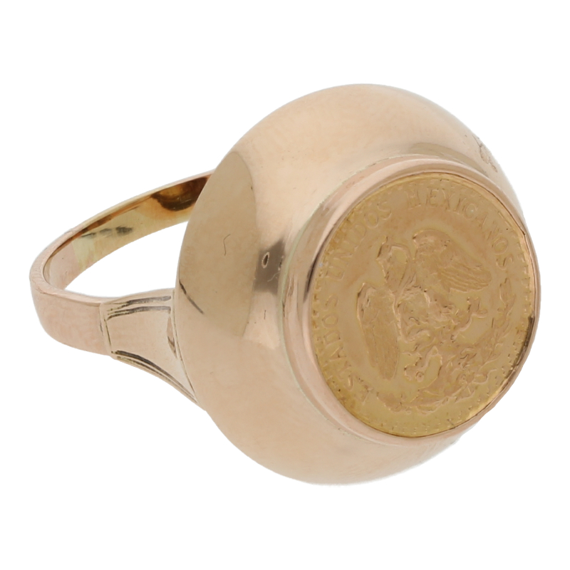 Münzring Dos Pesos 585 Gold