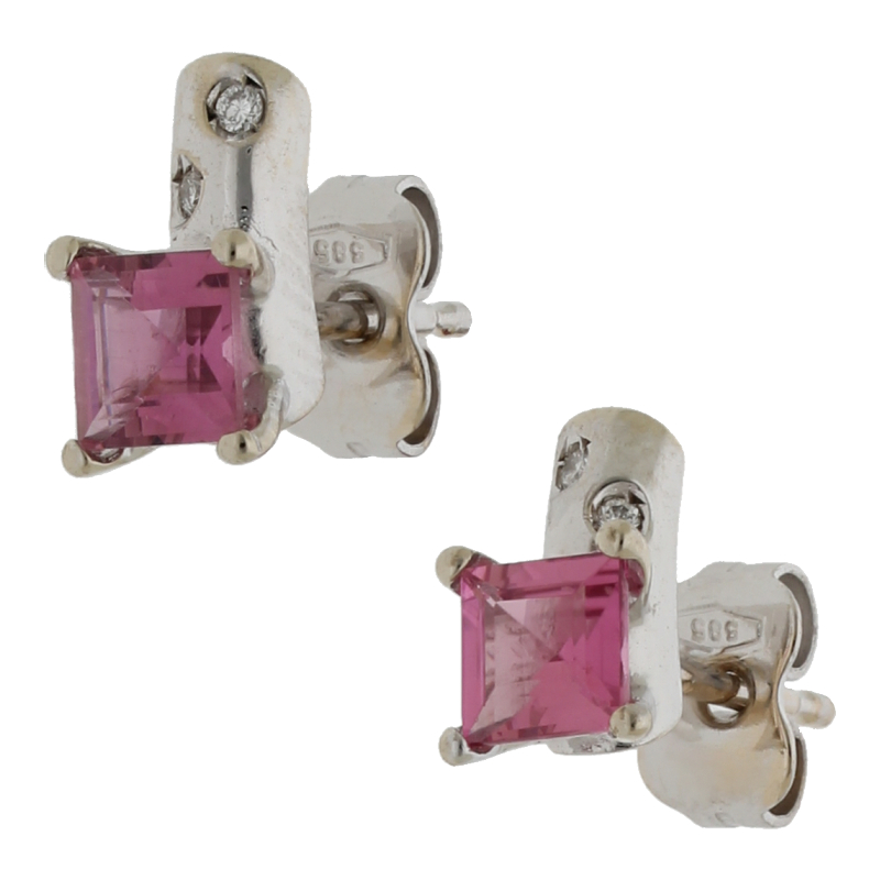 Turmalin Brillant Ohrstecker 585/ 14 K Gold