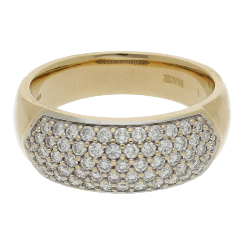 Brillant Paveering 1 ct 750/ 18 K Gold