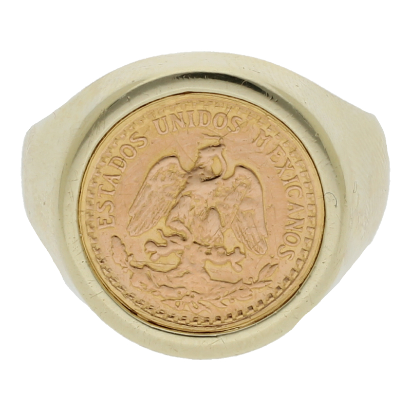Ring mit Dos Pesos Goldmünze