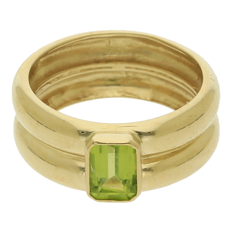Ring mit Peridot Rechteck