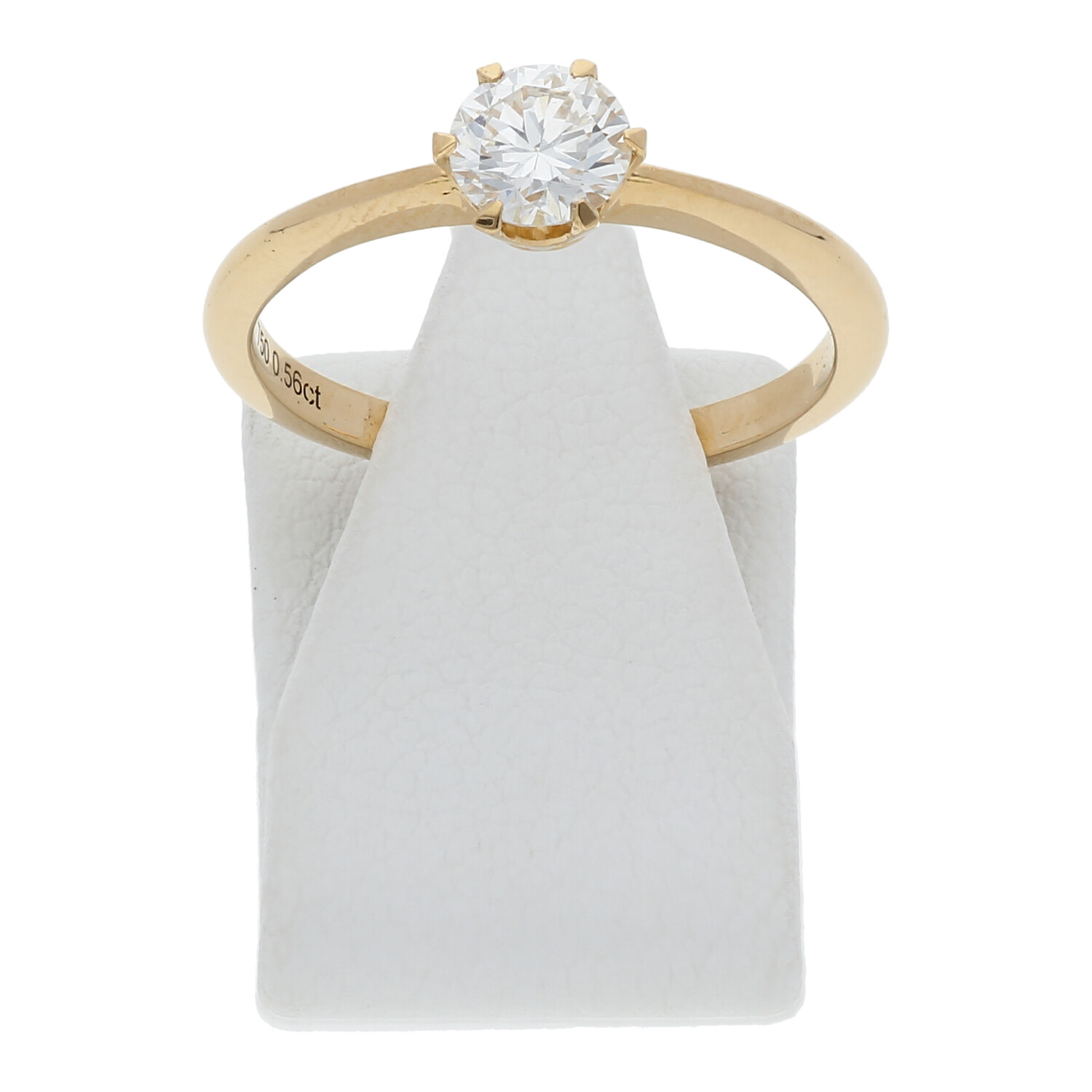 Solitär Brillant Ring 0,56 ct lupenrein 750 Gold