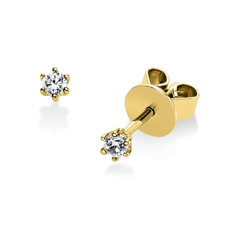 Brillant Ohrstecker 0,10 ct 750/ 18 K Gold