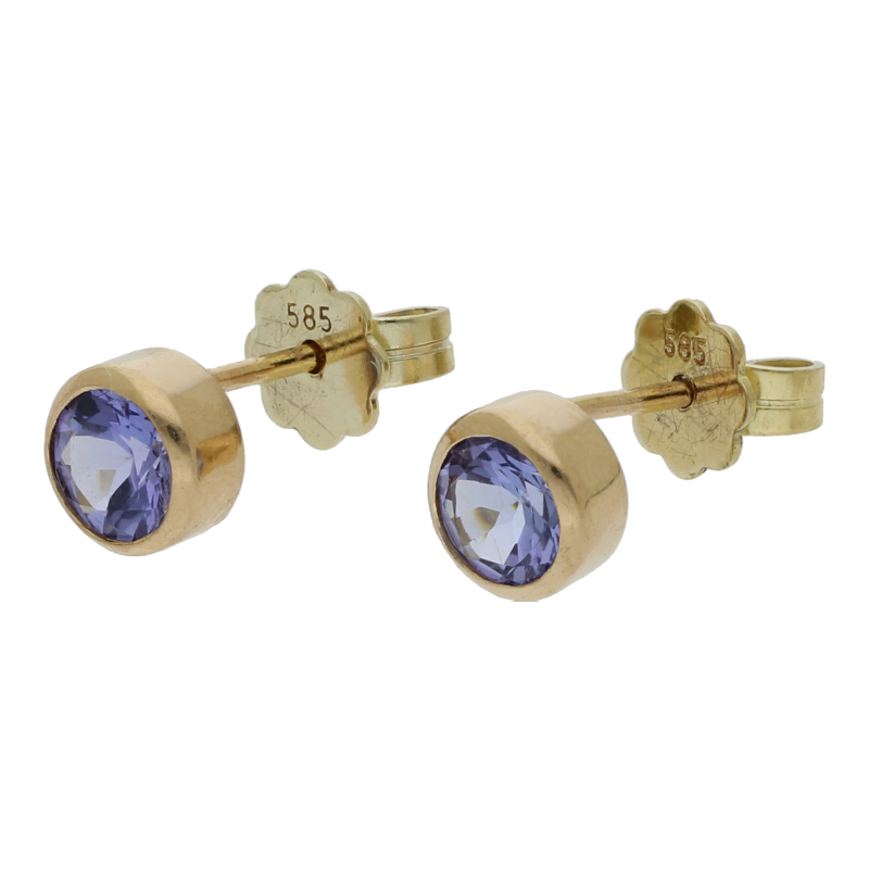 Ohrstecker mit Steinen 585/ 14 K Gold