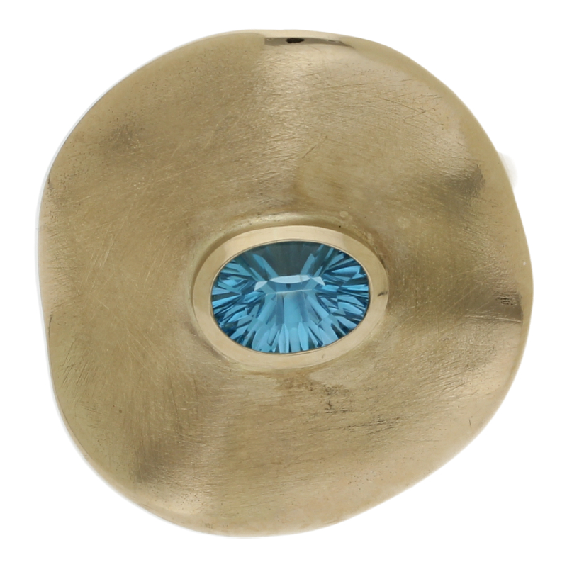 Unikat-Ring mit Sternschliff-Topas