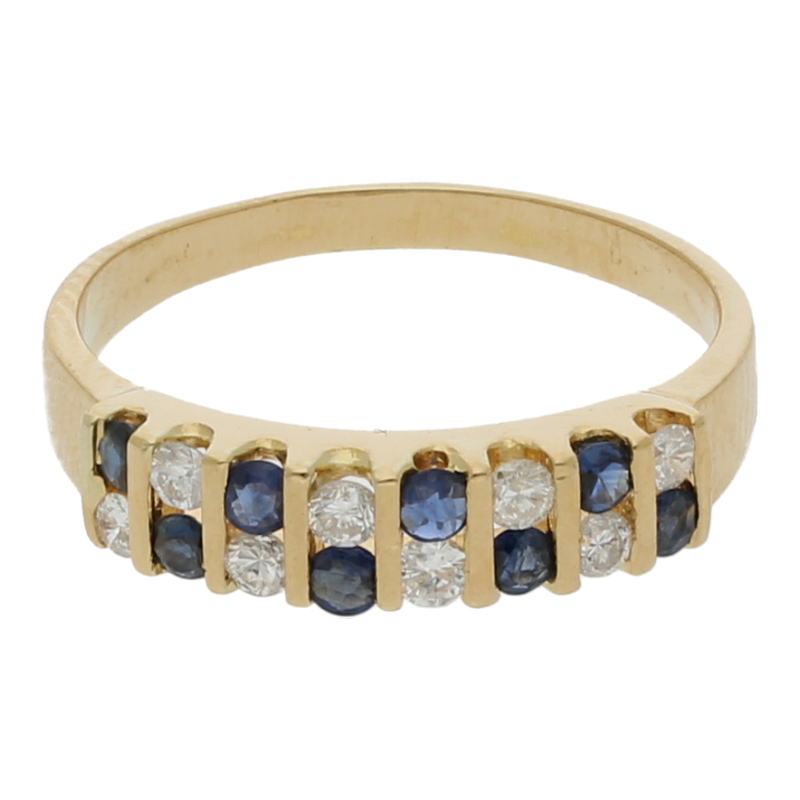 Saphir/Diamant-Ring Gold