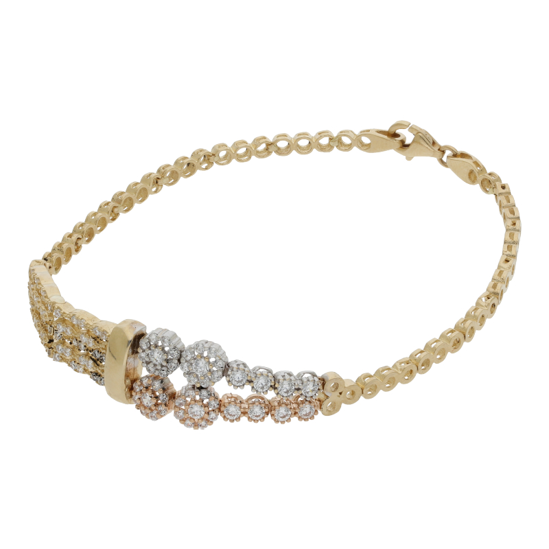 Armband Tricolor 585/ 14 K Gold