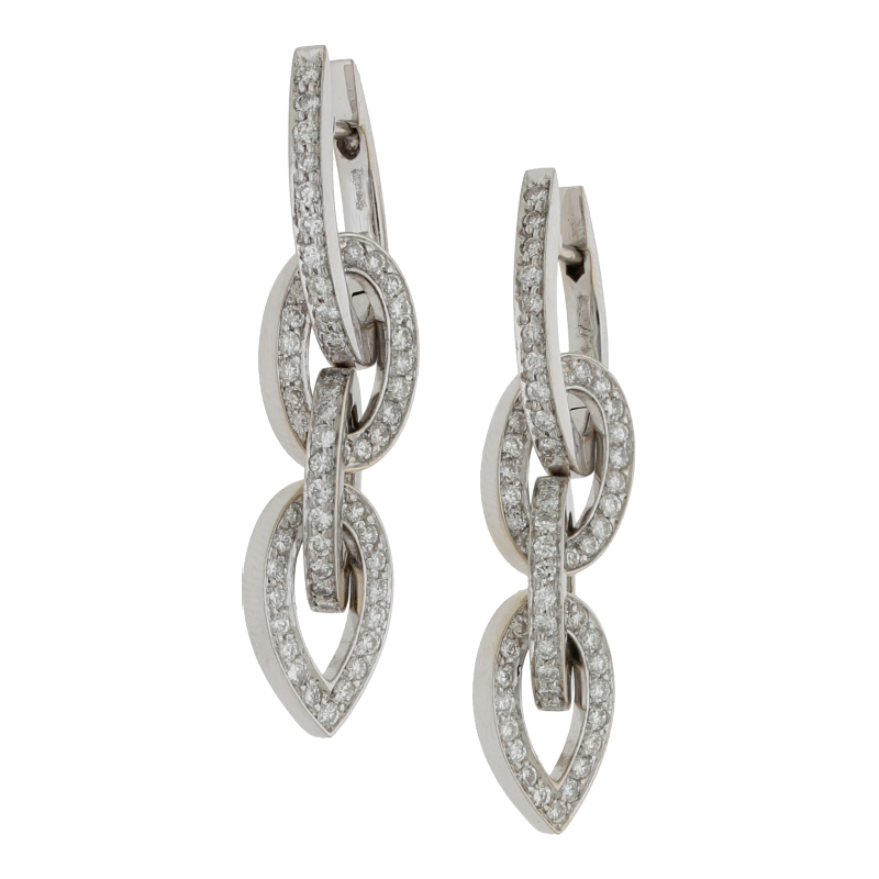 Brillant Ohrhänger 750/ 18 K Weißgold