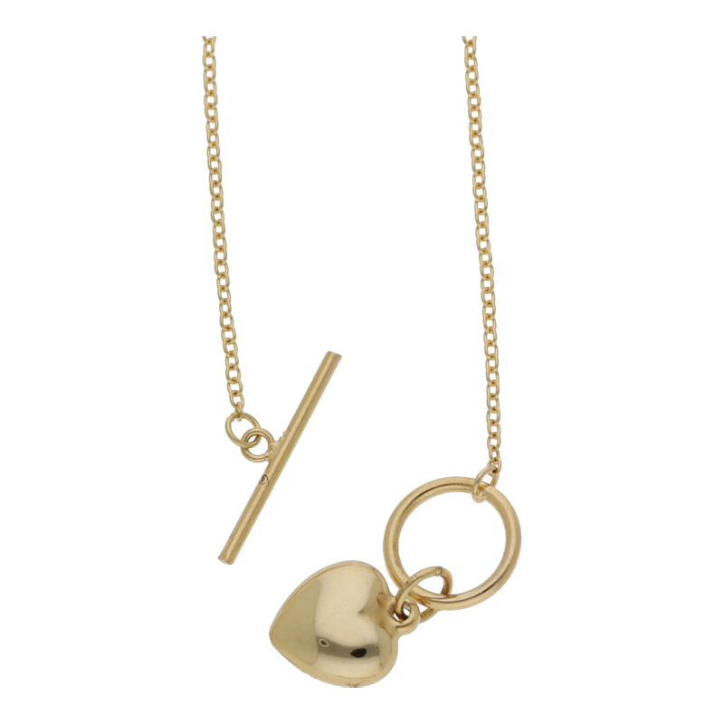 Hette mit Herzanhänger 585/ 14 K Gold