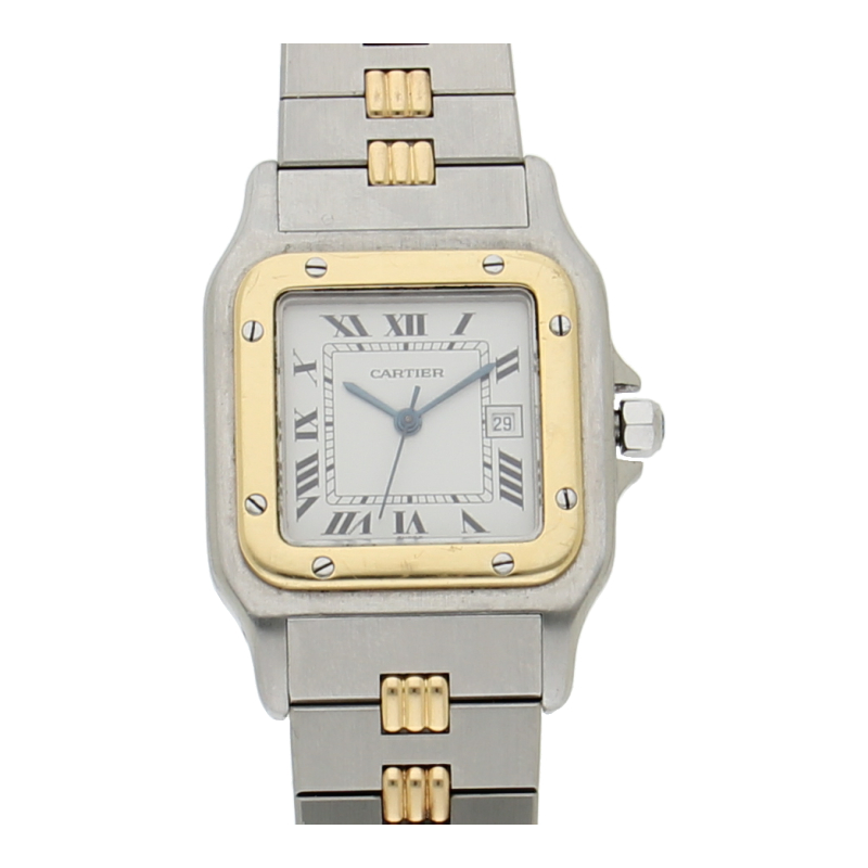 Cartier Santos Galbée 2961 Stahl Gold Automatik Vintage Herren Uhr