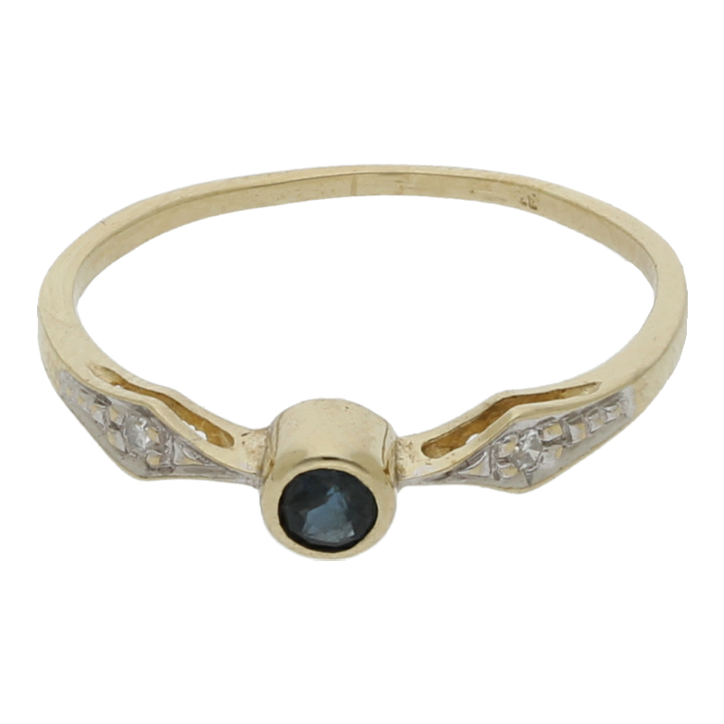 Saphir Diamant Ring 333/ 8 K Gold