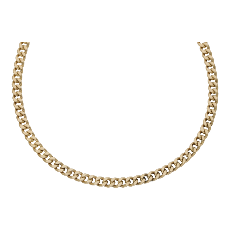 Panzerkette 3,5 mm/ massiv 585/14 K Gold, 50 cm