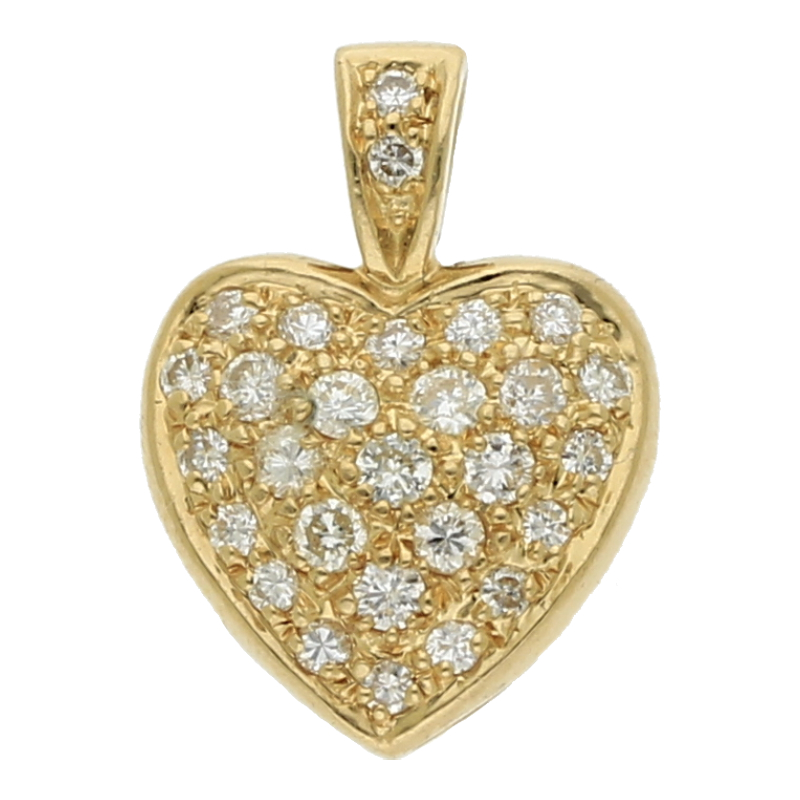 Brillant Herzanhänger 585/ 14 K Gold