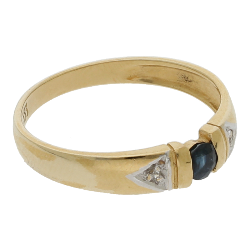 Saphir Diamant Ring 333/ 8 K Gold