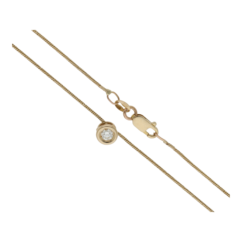 Solitär Brillant Collier 585/14 K, Wert ca. 850 Euro