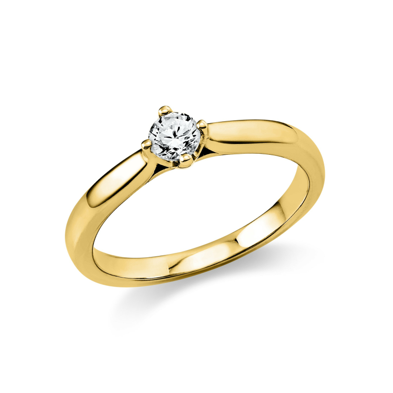 Brillant Solitär Ring 0,20 ct 750/ 18 K Gold