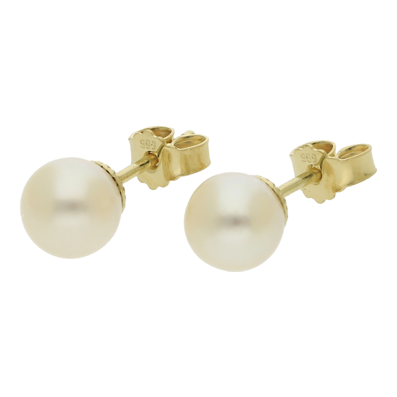 Zuchtperle Ohrstecker 585/ 14 K Gold
