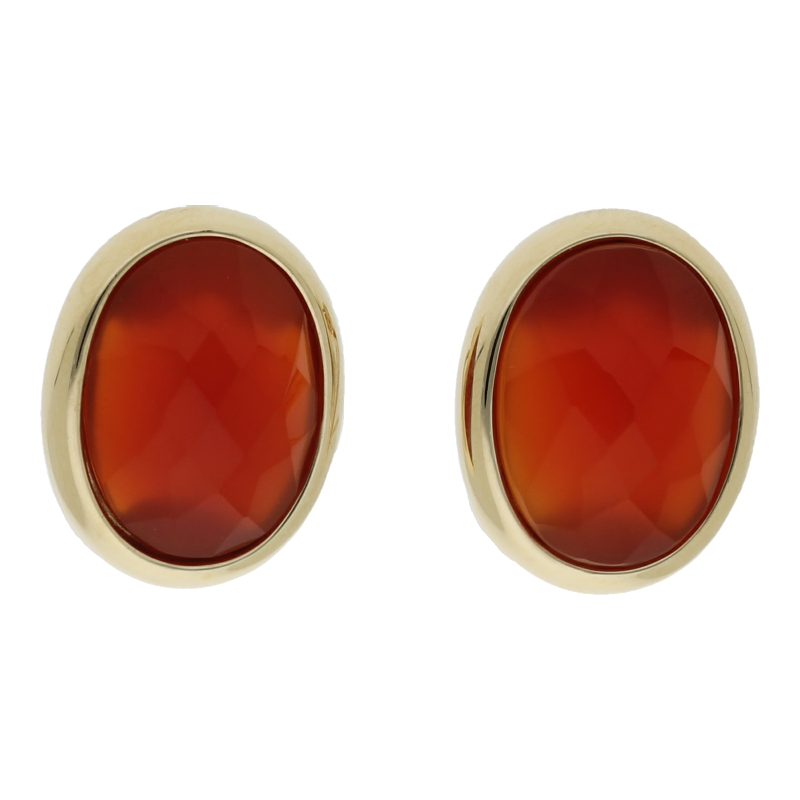 Farbstein Ohrstecker 375/ 9 K Gold