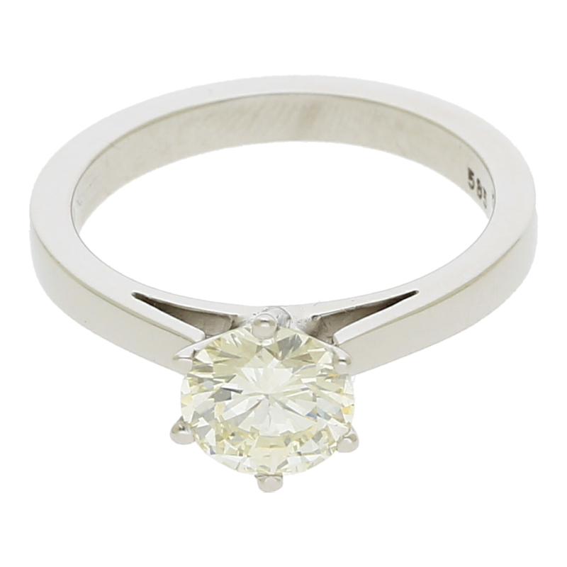 Solitär Ring/1.36 ct/Gutachten 10.700 €