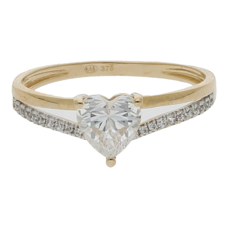 Herz Ring 375/ 9 K Gold