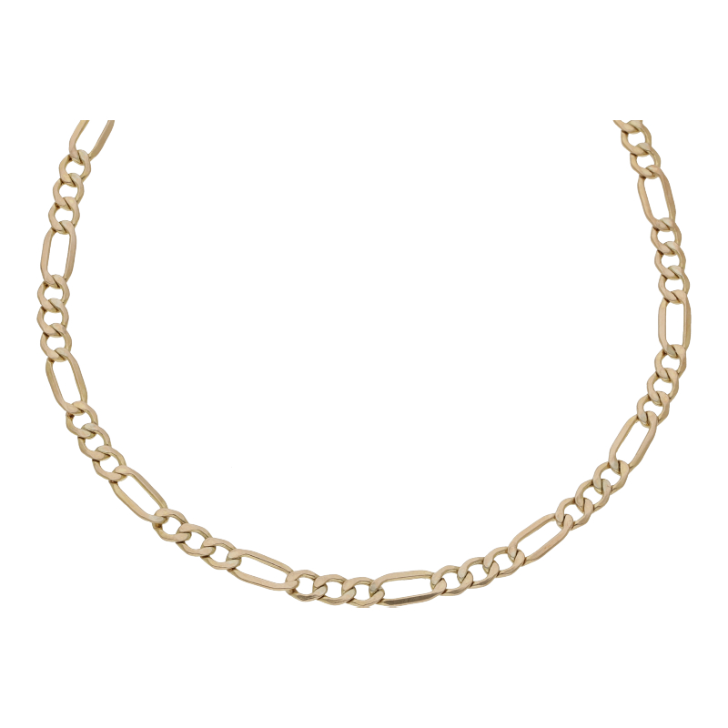 Halskette 375/9 K Gelbgold Figarokette Länge 55 cm