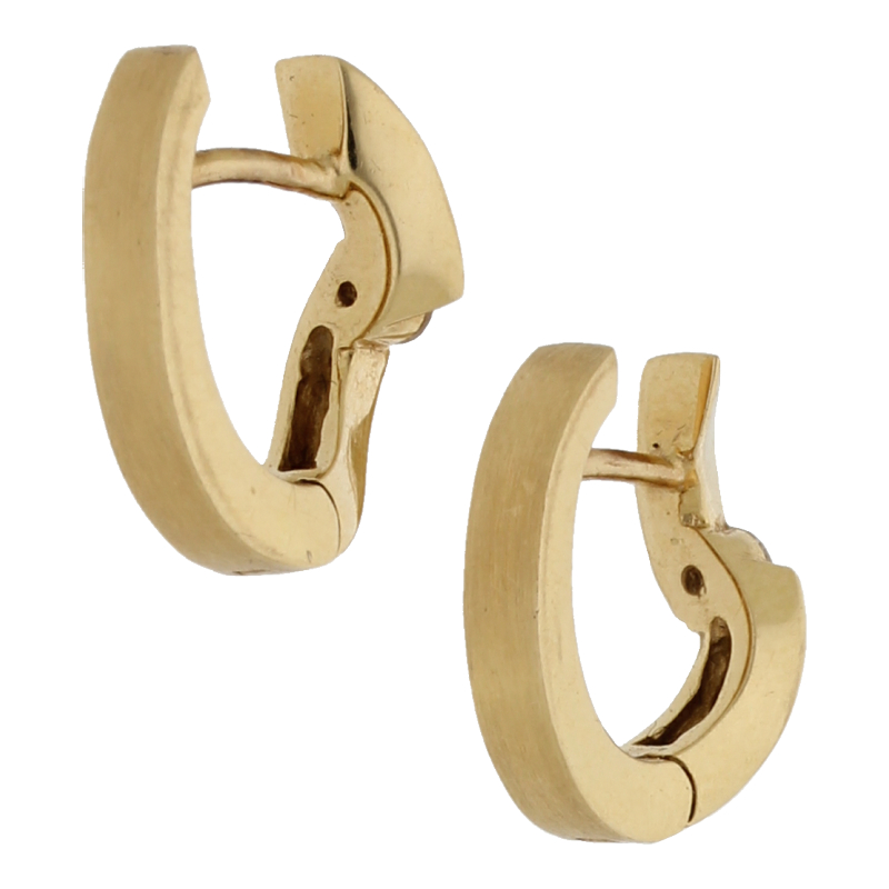 Creolen passend zu Spannringen mattiert 750/18K Gold