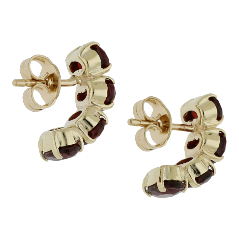Granat Ohrstecker 585/ 14 K Gold