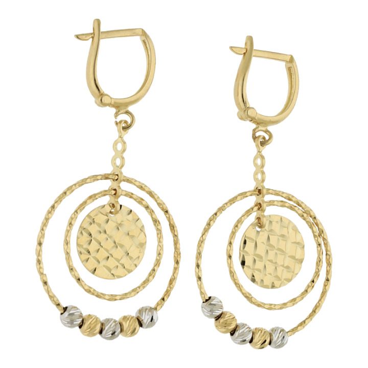 Creolen 585 Gold Ohrringe Hänger