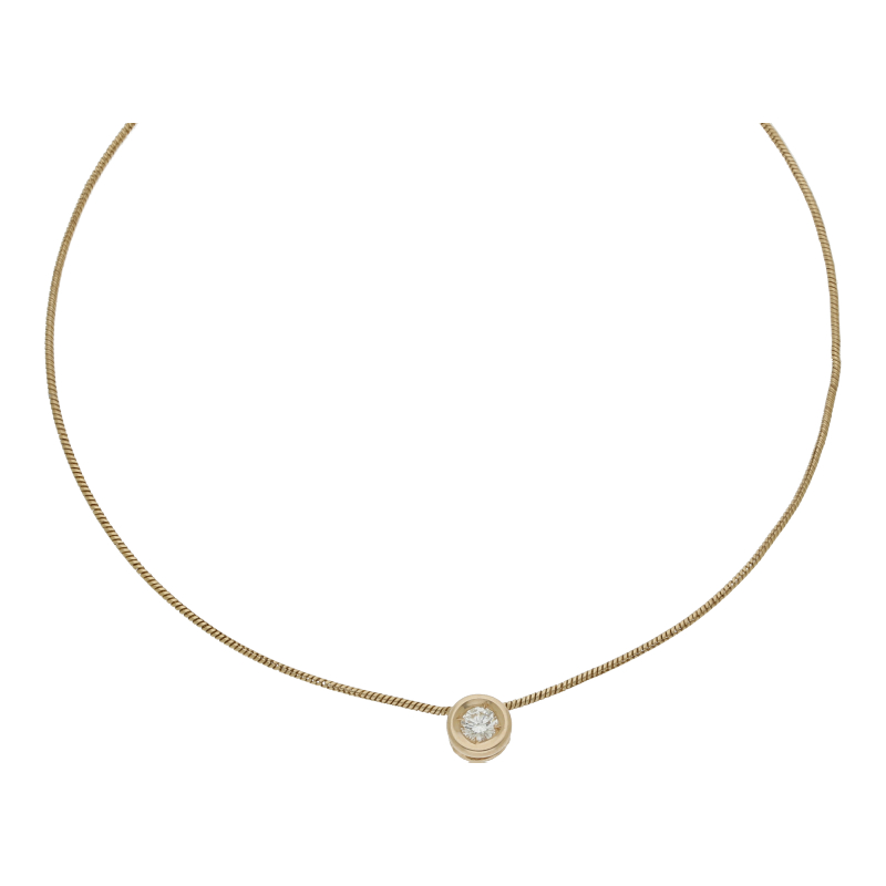 Solitär Brillant Collier 585/14 K, Wert ca. 850 Euro