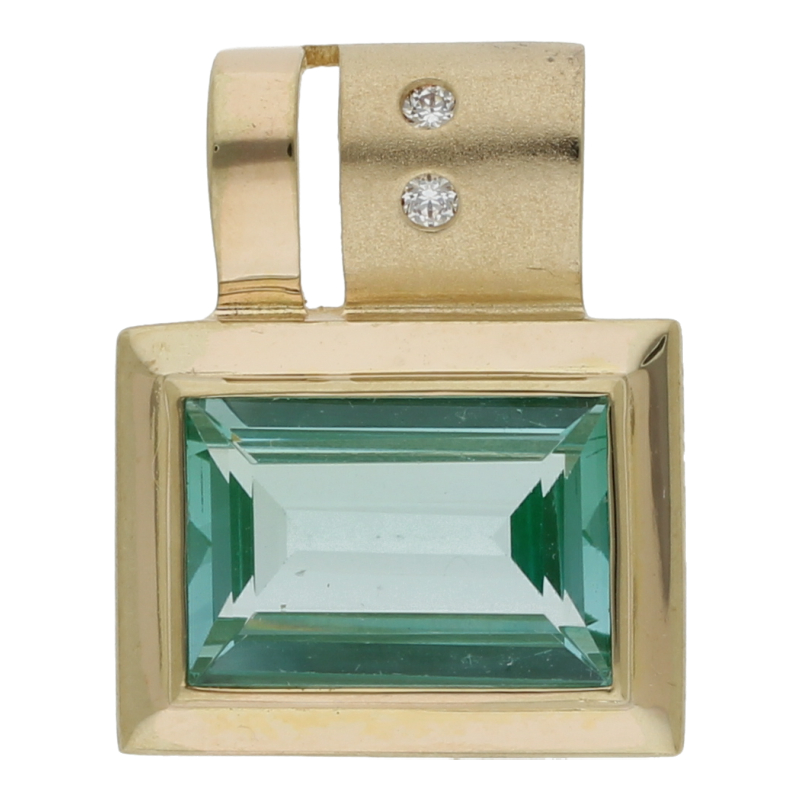 Farbsteinanhänger 333/8 K Gelbgold Farbsteine Zirkonia