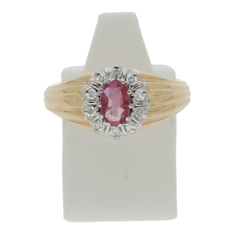 Rubin Brillant Ring 585/ 14 K Gold