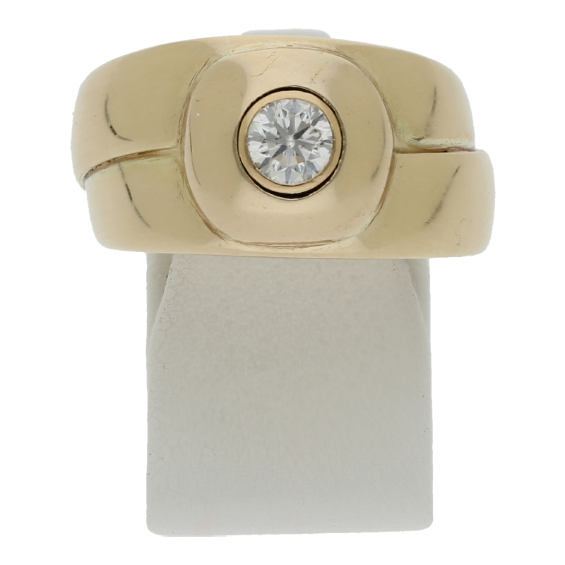 Solitärring 585/14 K Gelbgold 1 Brillant ca. 0,50ct.  (H) Weiß (Si) Kleine Einschlüsse