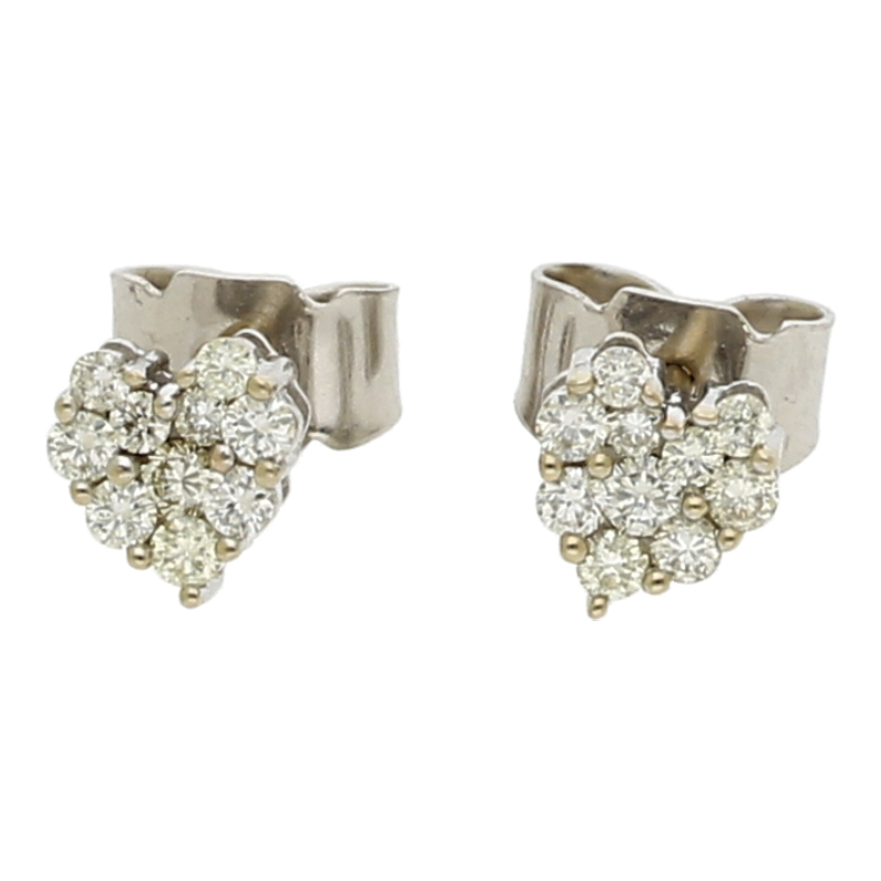 Brillant Ohrstecker Herzform 585/ 14 K Gold