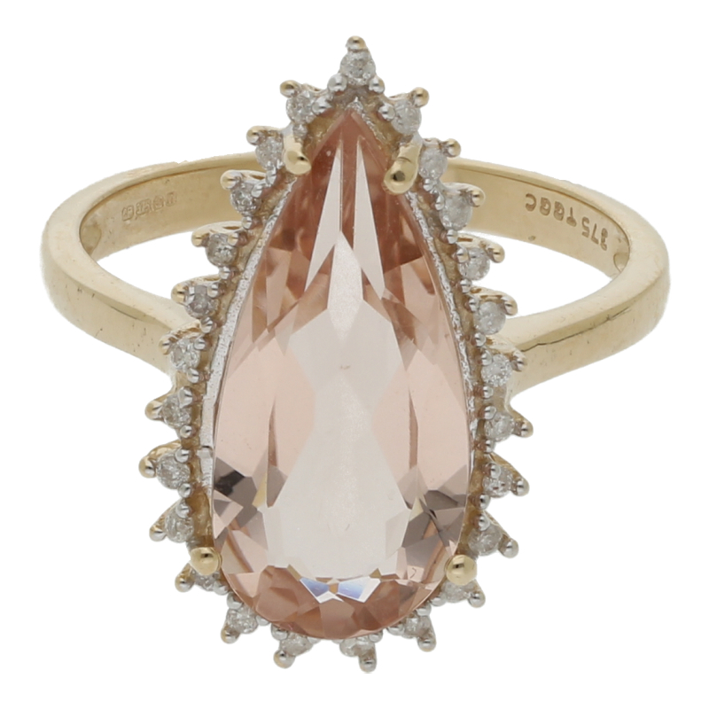 Beryll Brillant Ring 375/ 9 K Gold