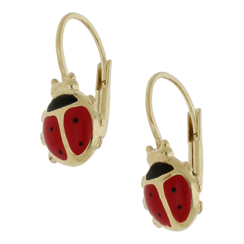 Kinder Käfer Ohrringe 333/ 8 K Gold