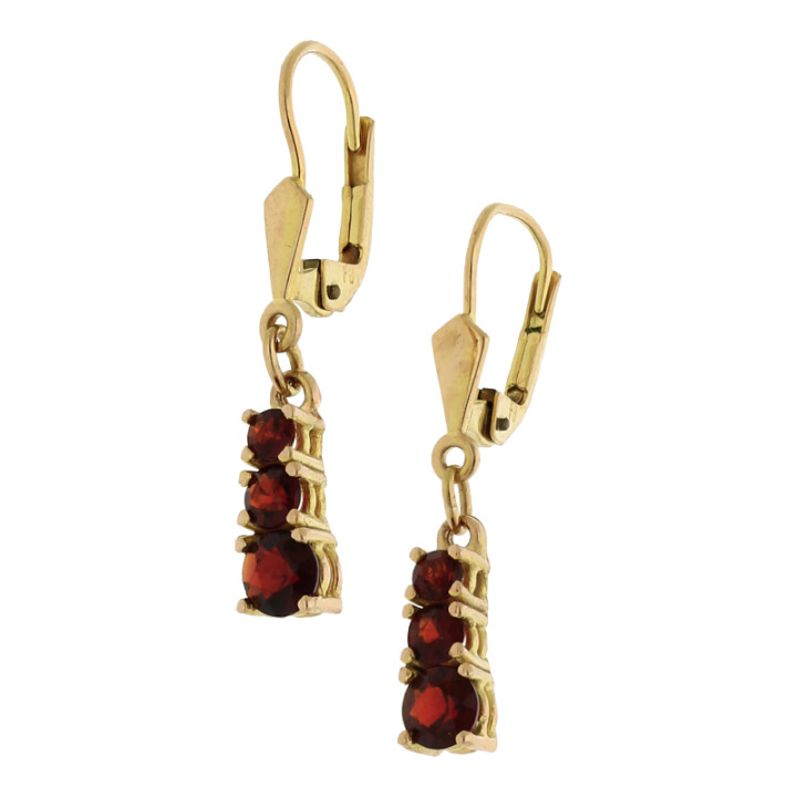 Granat Ohrhänger 333/ 8 K Gold