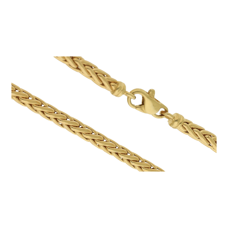 Zopf Kette 45 cm Länge 750/ 18 K Gold