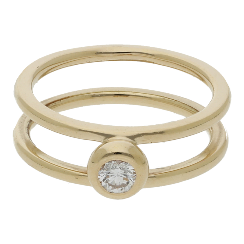 Brillant Solitär Ring 585/ 14 K Gold