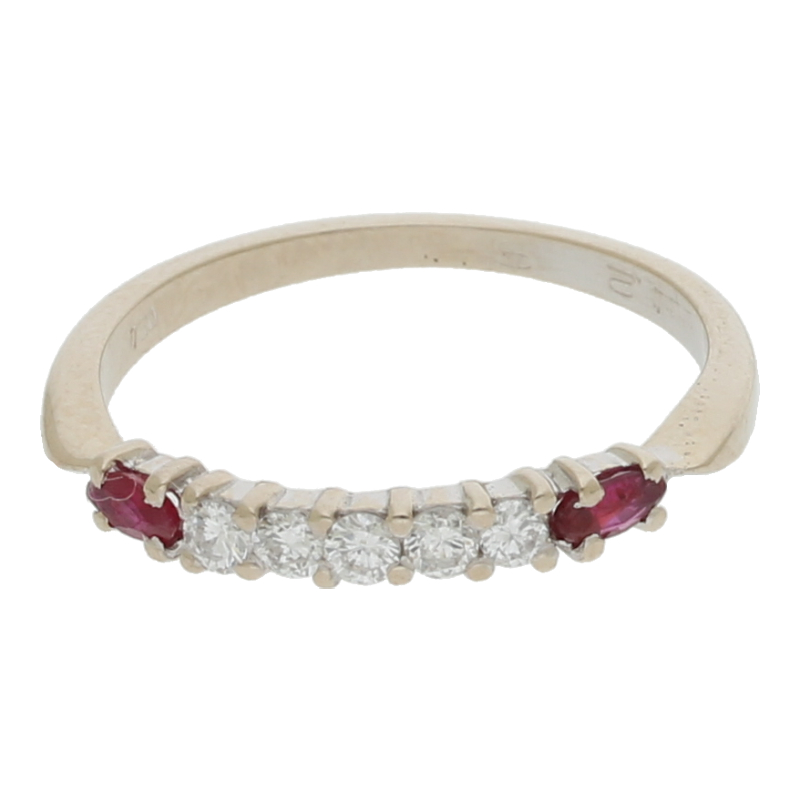 Rubin Brillant Ring 750/ 18 K Gold