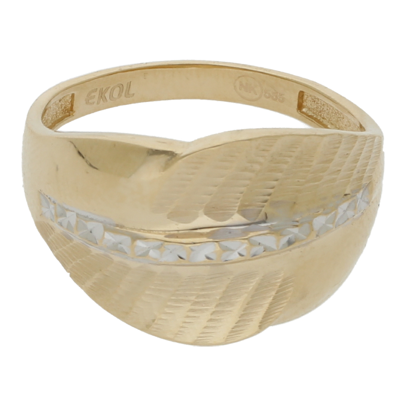 Ring 585/14 K Gelb-/Weißgold