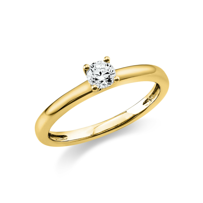 Brillant Solitär Ring 0,25 ct 585/ 14 K Gold