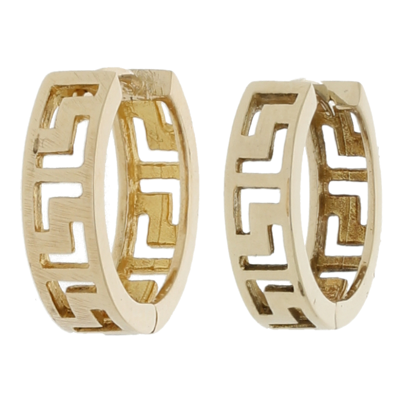 Ohrringe 585/14 K Gelbgold Creolen Breite 4,5 mm x 16 mm