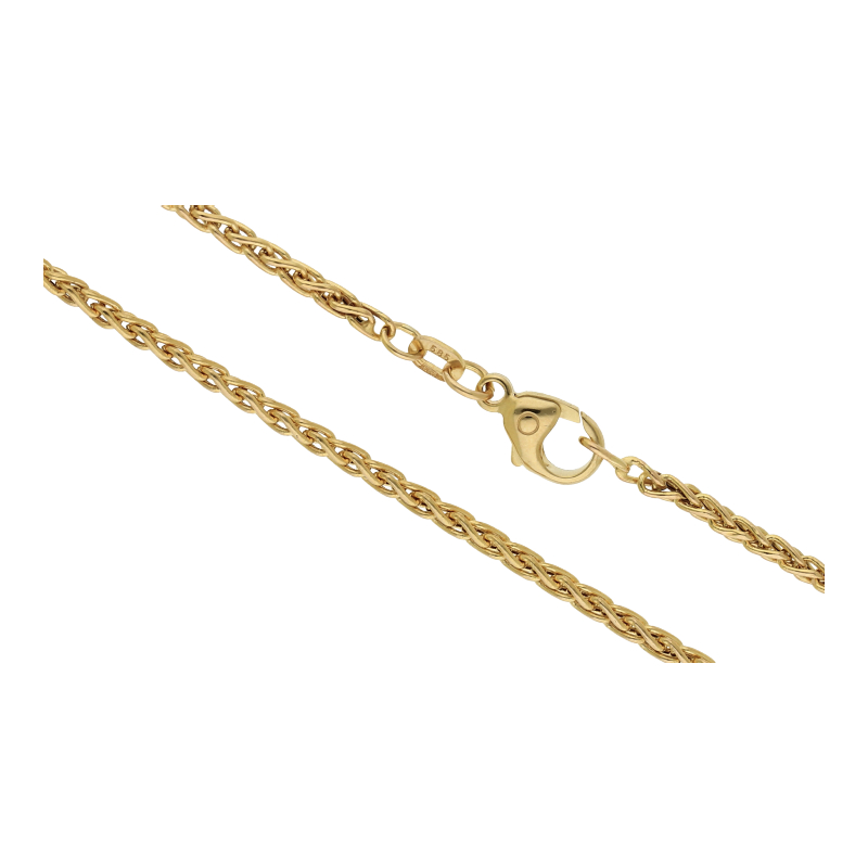 Halskette 585/14 K Gelbgold Zopfkette Breite 2,2 mm Länge 45 cm