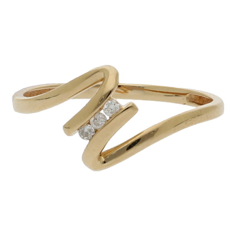 Diamantring 750 /18 K Gelbgold Brillant